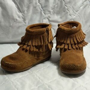 Minnetonka Kids Moccasins with Fringe